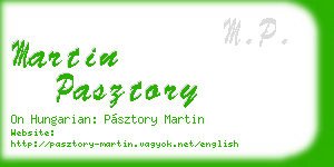 martin pasztory business card